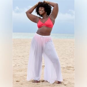 VENUS White Swim Coverup Pants NWOT M 🔥🥵